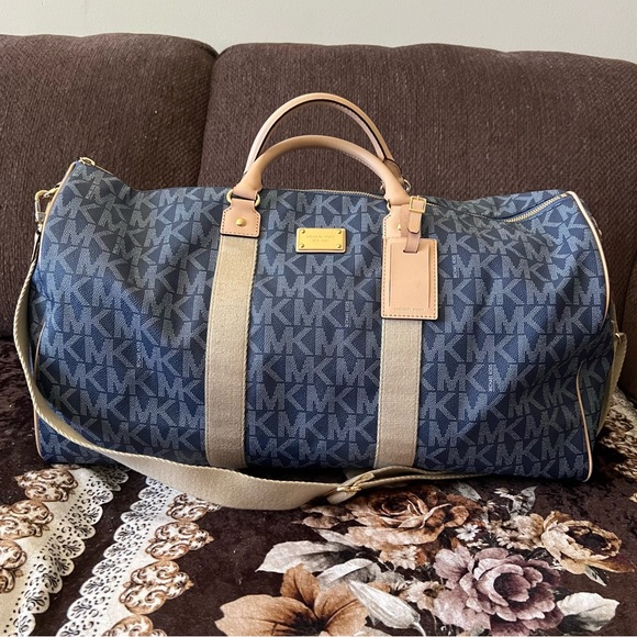 Michael Kors Bags Michael Kors Signature Logo Blue Adjustable Strap